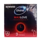 UNIMIL MaxLove Condoms with Delay Gel, 3 pcs.