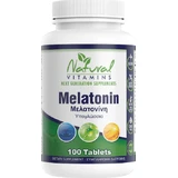 Natural Vitamins Melatonin 1mg Sleep Supplement 100 tabs