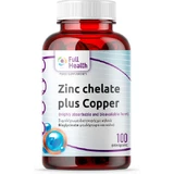 Full Health Zinc Chelate Plus Copper 100 Capsules Herbal