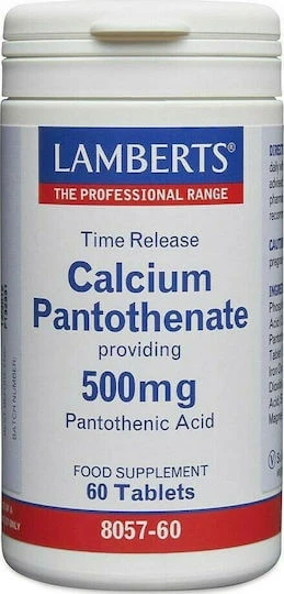 Lamberts Calcium Pantothenate 500Mg 60 Comprimés