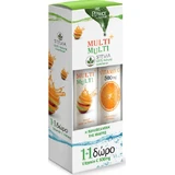 Power Of Nature Multi + Multi met Stevia & Vitamine C Multivitamine voor energie en versterking van het immuunsysteem 500mg 44 tabs eff