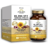 John Noa Liposomal D3, Zinc, Vit C+Echinacea, Spirulina, Reishi Polysaccharides Immune System Strengthening Supplement 60 caps