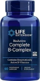 Leben-Erweiterung BioActive BioActive komplettes Vitamin des B-Komplexes für Energie, Immun- u. Nervensystem, das 60 vegetative Kapseln stärkt