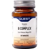 Quest Mega B-100 Timed Release Vitamin for Energy, Immune & Nervous System Support 30 Tablets