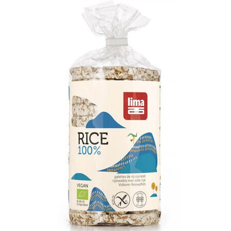 Rondelles de riz expansé avec sel, 100 gr, Lima