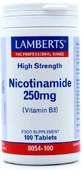 Lamberts Nicotinamide Vitamin for Nervous System Health 250mg 100 Tablets