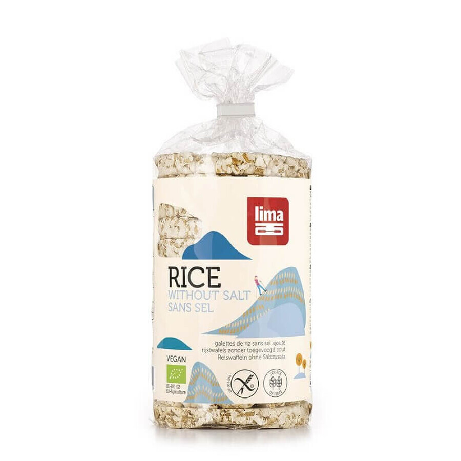 Rondelles de riz expansé sans sel, 100 gr, Lima