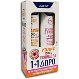 Quest Vitamin C & Echinacea & Propolis Vitamin C & Echinacea & Propolis 20 effervescent tablets for Immune System, Skin & Antioxidant Action 1000mg Multitastes
