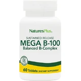 Nature's Plus Mega B-100 Vitamine voor ondersteuning van energie, immuunsysteem en zenuwstelsel 100mg 60 tabletten