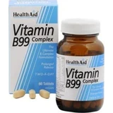 Health Aid B 99 Vitamin Complex for Energy, Immune Support & Hair 60 Comprimés