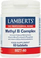 Lamberts Methyl B Complex Vitamina pentru Energie, Întărirea Sistemului Imunitar & Sistemul Nervos 60 Tablete