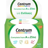 Centrum Complete A-Zinc Multivitamin for Energy & Skin Multivitamin 60 Comprimidos