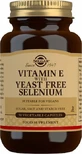 Solgar Vitamin E with Yeast Free Selenium Vitamin for Skin &amp; Antioxidant Action 250iu 168mg 50 veget capsules