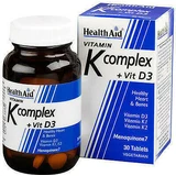 Health Aid Complejo Vitamínico K + Vit D3 Multivitamínico para la Salud de las Aves 750mg 30 x 1 comprimidos