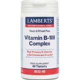 Lamberts Vitamina B-100 Complejo Vitamínico para el Fortalecimiento Energético, Inmunológico y del Sistema Nervioso 100mg Energía 60 Comprimidos
