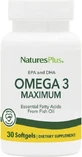 Nature's Plus Omega 3 Maximum Visolie 30 softgels Niet-gearomatiseerd