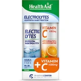 Health Aid Elektrolyten 20 bruistabletten & Vitamine C 1000mg Sinaasappelsmaak 20 bruistabletten 2x10 bruistabletten