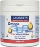Lamberts Omega 3 6 9 1200mg Plus Vitamin D3 5μg Borretschsamenöl und Olivenöl 1200mg 120 Kapseln ohne Geschmacksverstärker