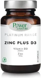Power Of Nature Platinum Range Zinc Plus D3 15mg 2000UI 30 Capsules