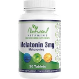 Natural Vitamins Melatonin 3mg Sleep Supplement 50 tabs