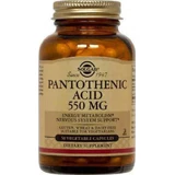 Solgar Pantothenic Acid Vitamin for Nervous System Health 550mg 50 veget capsules