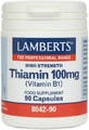 Lamberts Thiamin Vitamin for Nervous System Health 100mg 90 caps