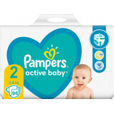 Couches Active Baby No. 2, 4-8kg, 96 pièces, Pampers