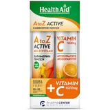 Health Aid Vitamine C Multivitamine voor immuunsysteem, huid en antioxidanten 1000mg Citrusvruchten, 2 x 10 bruistabletten