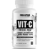 Fire & Spear Vit C Vitamin für Energie, Immunsystem und Hautstärkung 1000mg geeignet für Erwachsene 50+ 60 Tabletten