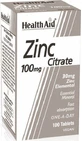 Health Aid Zinc Citrate 100mg 100 Tablets