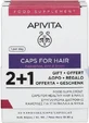 Apivita Caps For Hair Hippophae, Zinc &amp; Biotin Food Supplement Special 3 x 10 capsules