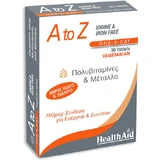 Health Aid A To Z Multivitaminas sin yodo ni hierro para reforzar el sistema inmunitario 30 comprimidos