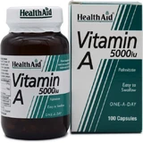 Health Aid Vitamin A Vitamin for Hair, Skin & Antioxidant Action 5000iu 100 x 1 capsules