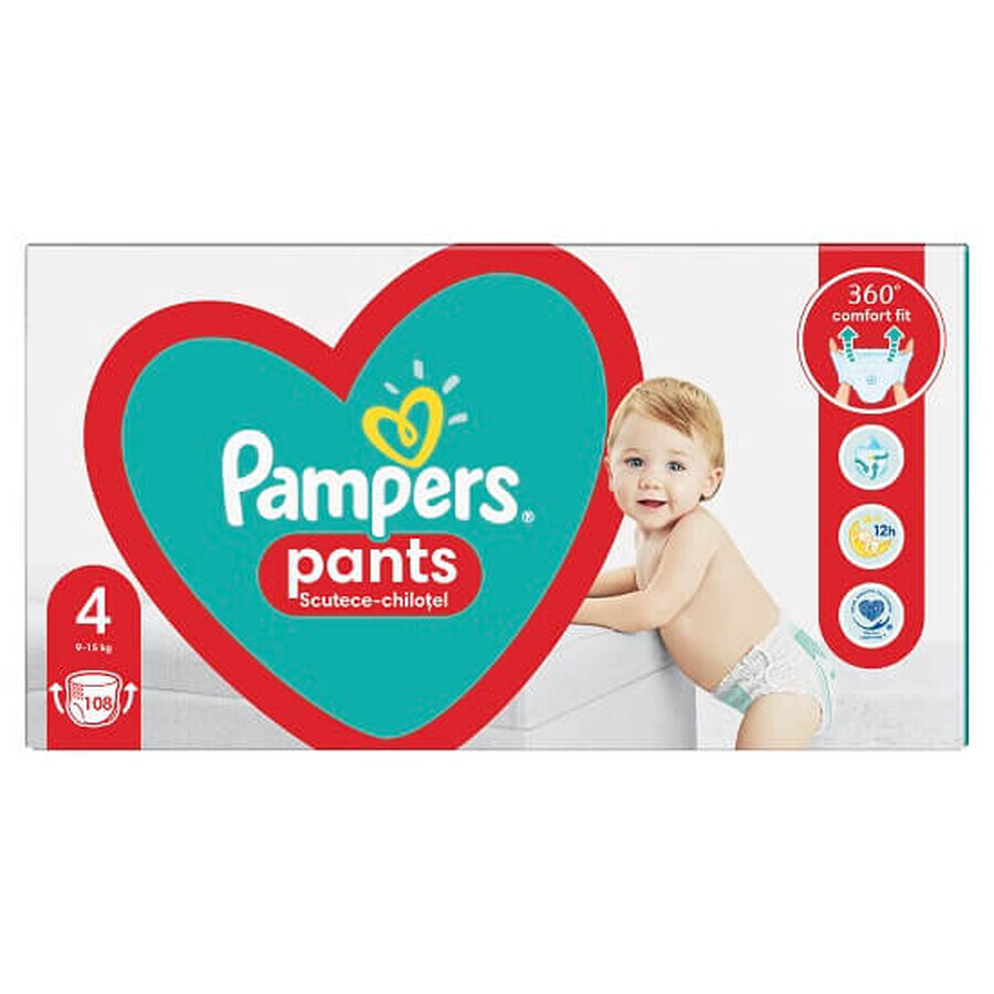 Couche Pampers Comfort Fit 360 No. 4, 9-15 kg, 108 pièces, Pampers