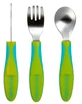 Ustensile de metal pentru copii 12M+ Verde Vital Baby