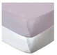 2 cearșafuri 60X120cm 100% bumbac alb/violet Babycalin