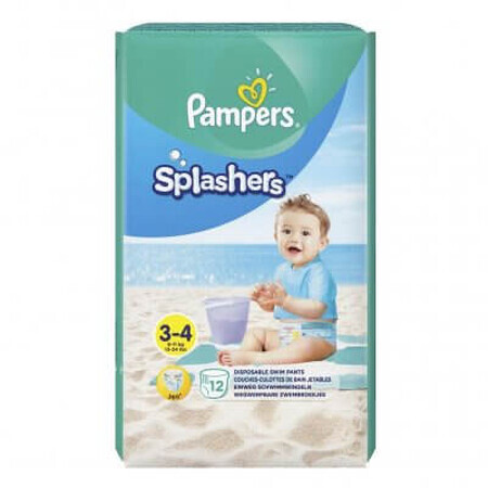 Couches de bain Splashers No. 3, 6-11 kg, 12 pièces, Pampers