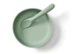 Set cupă și lingură de vid din silicon Mint Vital Baby