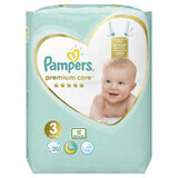 Couches, No.3, Premium Care, 6-10 Kg, 20 pièces, Pampers