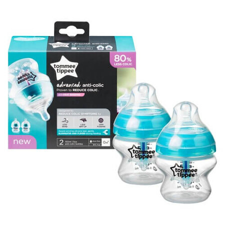 2er Set Flaschen Close to Nature, +0 Monate, 150 ml, Tommee Tippee