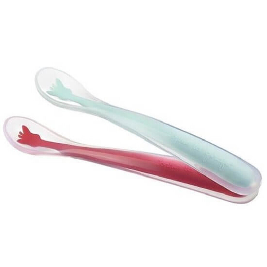 Set de 2 cuillères en silicone Girafe Sophie, Vulli