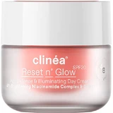 Clinea Reset n' Glow Crema Facial de Día con FPS20 Antiedad y Luminosidad con Niacinamida y Prebióticos 50ml