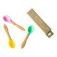 Set di 3 cucchiai di bamb&#249;, Eco Rascals rosa, verde e giallo