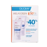 Ducray Melascreen UV Rich Anti-brown Spots Dry Skin Rich Cream 2x50ml Crème solaire imperméable pour le visage SPF50 2x50ml