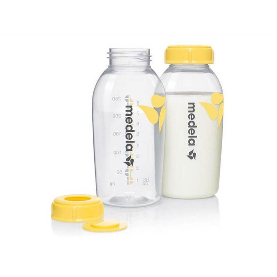 Ensemble de biberons pour le recueil du lait, 2x250 ml, Medela