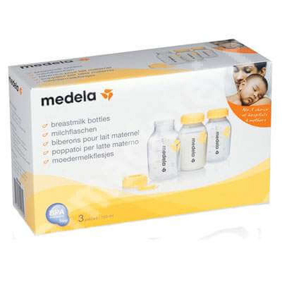 Set de biberons pour le recueil du lait, 3x150 ml, Medela