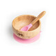 Set ciotola e cucchiaio in bamb&#249;, Pink, Oaki