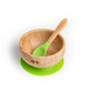 Set ciotola e cucchiaio in bamb&#249;, Verde, Oaki