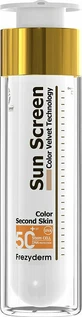 Cremă solară waterproof Color Velvet SPF50+, cu pigment 50 ml, Frezyderm