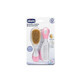 Set de brosses et peignes naturels, rose, Chicco